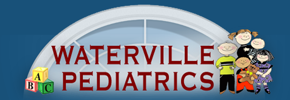 Logo and banner for Waterville Pediatrics.